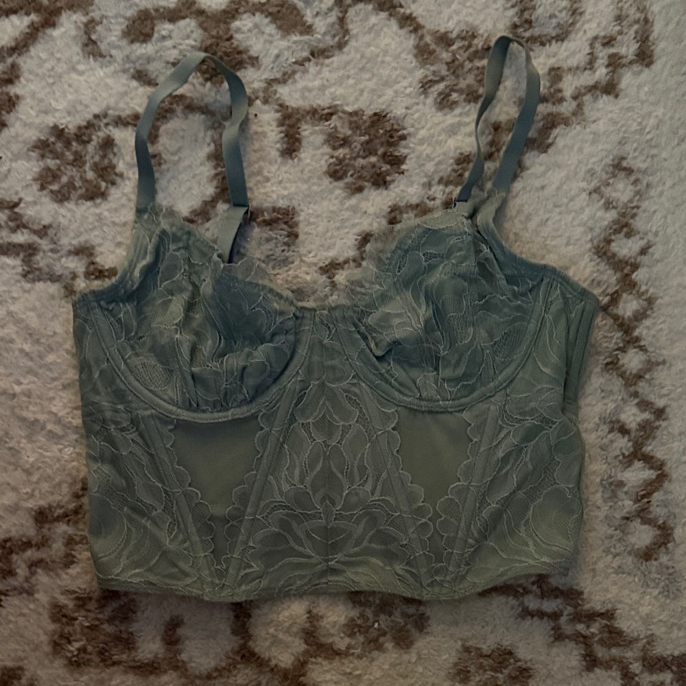 Hollister Green Corset Top
